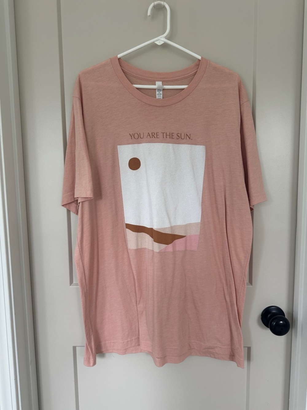 Bella Canvas Dusty Pink Graphic Tee with Sun Text
